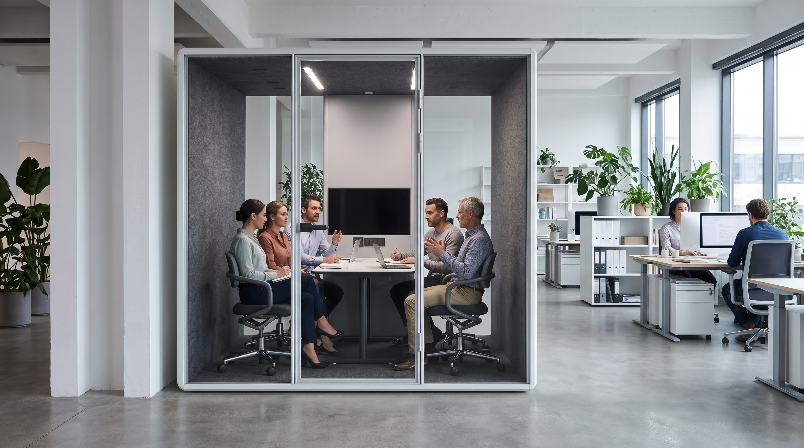 MuteOffice KUBO TEAMS w aranżacji biurowej